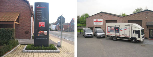 Collage van Mertens n.v. toonzaal en assortiment